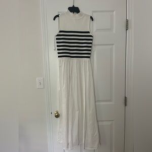 Striped Black and White Maxi Dress